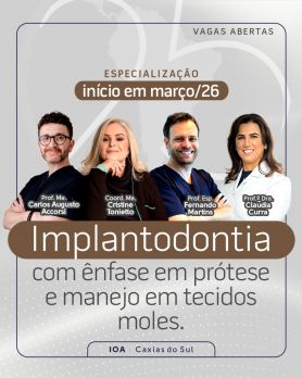 Implantodontia com Ênfase em Prótese sobre Implantes e Manejo em Tecidos Moles